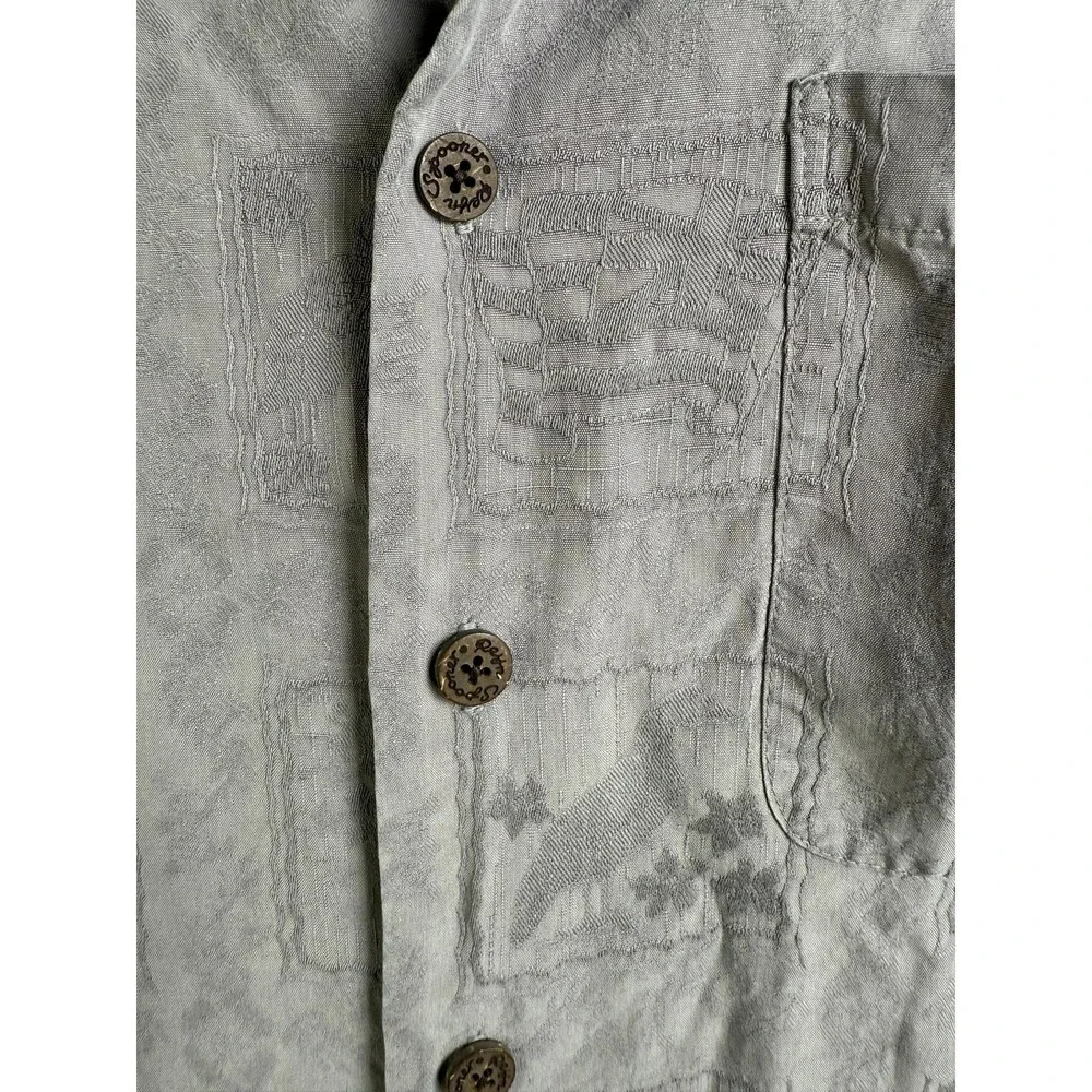 Reyn Spooner Shirt Mens Medium Silk Hawaiian Traditionals Limited Issue Aloha - Picture 5 of 6